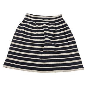 NWT Max Studio Skirt Womens Size XS navy Cream Striped Bodycon Pencil Pull On